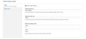 Screenshot of the CKEditor 5 'Image' button's plugin settings.